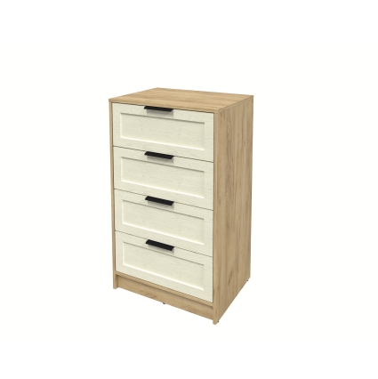 Kомод Тренд КТ-К60 (Дуб золотой ЛДСП/ Дуб снежный ЛМДФ) Ш600 В1020 Г451